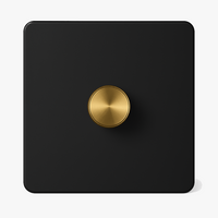 Variateur en acier noir mat bords arrondis