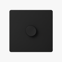 Variateur en acier noir mat bords arrondis