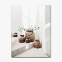 vase bohème art mural peinture nature morte esthétique décorative