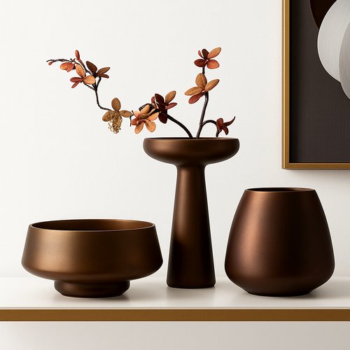 vase en verre dépoli nordique pour fleurs et décoration - vue 2 sur 11