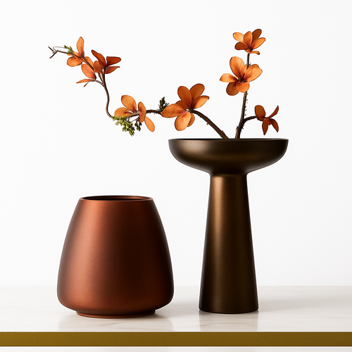 vase en verre dépoli nordique pour fleurs et décoration - vue 3 sur 11