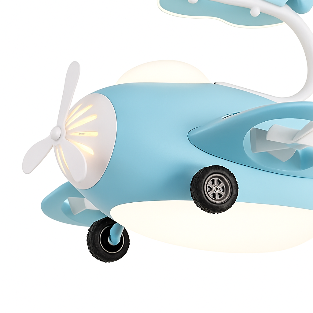 ventilateur de plafond avec led pour chambre enfant et aire de jeux - vue 5 sur 9