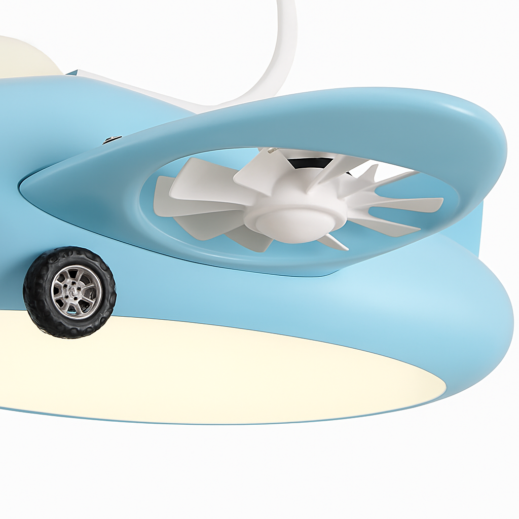 ventilateur de plafond avec led pour chambre enfant et aire de jeux - vue 6 sur 9