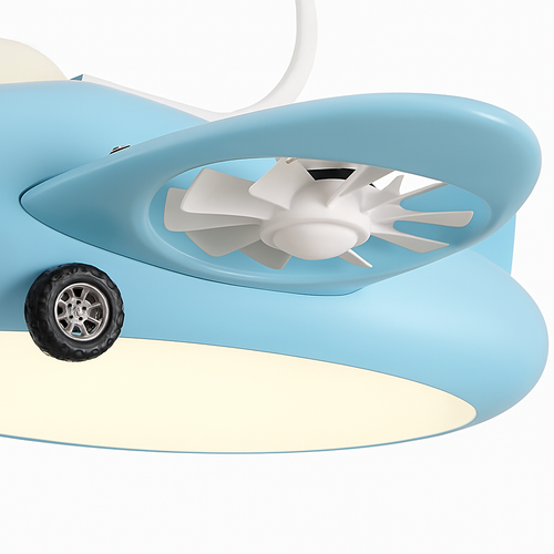 ventilateur de plafond avec led pour chambre enfant et aire de jeux - vue 7 sur 9