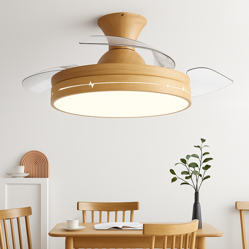 ventilateur de plafond avec lumière et contrôle caché moteur dc - vue 2 sur 12
