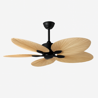 ventilateur de plafond avec télécommande en feuilles de palmier naturel