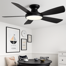 ventilateur de plafond bas moderne avec lumière led et télécommande dc