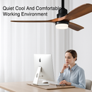 ventilateur de plafond bois 3 pales avec lumière et télécommande