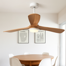 ventilateur de plafond en bois design vintage avec lumière intégrée