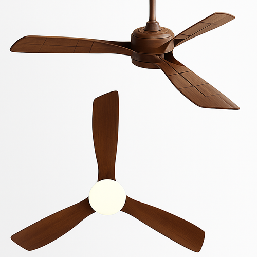 ventilateur de plafond en bois lumineux avec télécommande - vue 12 sur 12