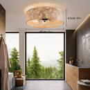 ventilateur de plafond encastré avec éclairage et télécommande