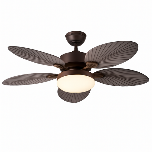ventilateur de plafond industriel avec lampe japonaise rétro - vue 5 sur 7