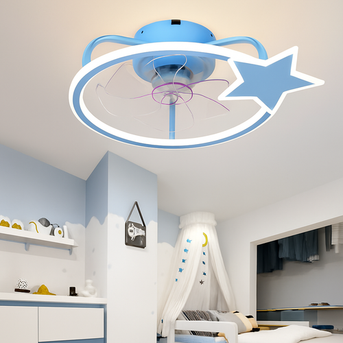 ventilateur de plafond intelligent avec lumières et télécommande - vue 3 sur 18