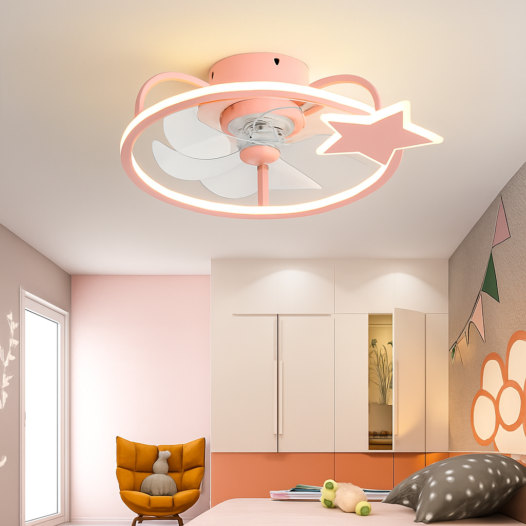 ventilateur de plafond intelligent avec lumières et télécommande - vue 4 sur 18