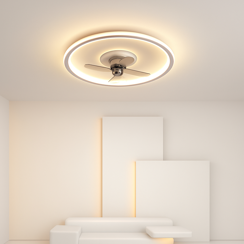 ventilateur de plafond intelligent avec télécommande et éclairage LED