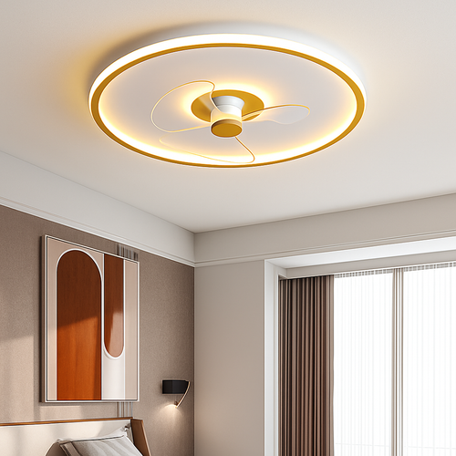 ventilateur de plafond intelligent avec télécommande et éclairage LED - vue 12 sur 11