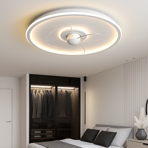 ventilateur de plafond intelligent avec télécommande et éclairage LED