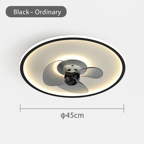 ventilateur de plafond intelligent avec télécommande et éclairage LED - vue 9 sur 11