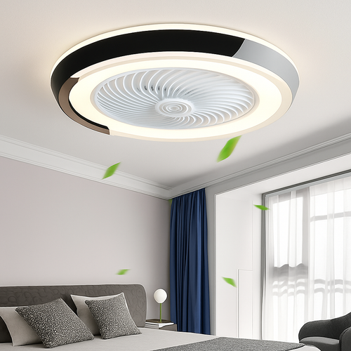 ventilateur de plafond intelligent bluetooth avec lumière télécommande - vue 2 sur 16