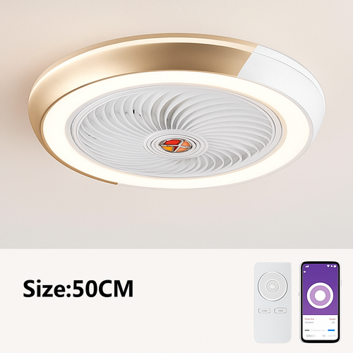 ventilateur de plafond intelligent bluetooth avec lumière télécommande - vue 12 sur 16