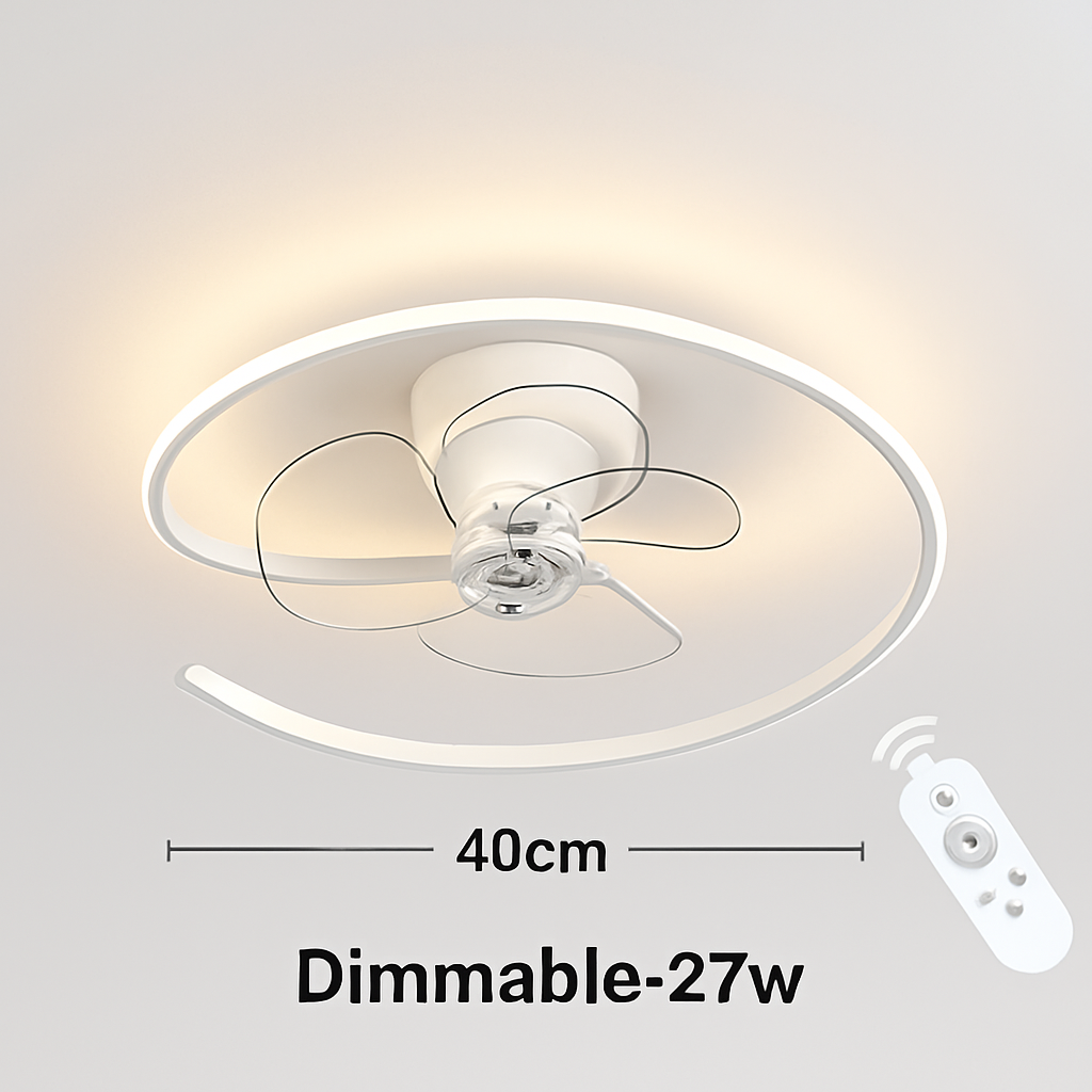 ventilateur de plafond led artpad avec lumière et télécommande