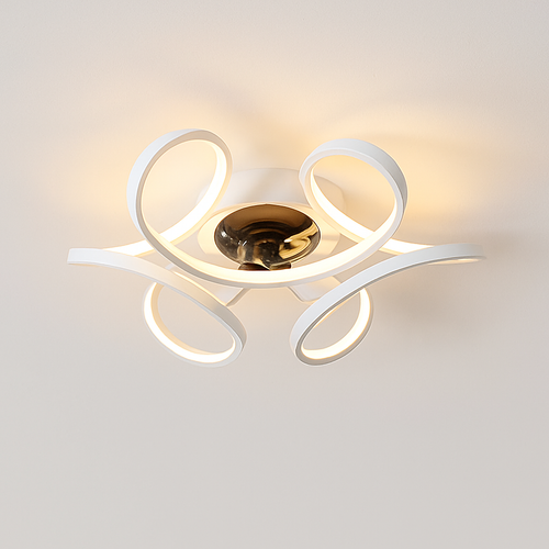 ventilateur de plafond led artpad avec lumière et télécommande - vue 13 sur 15