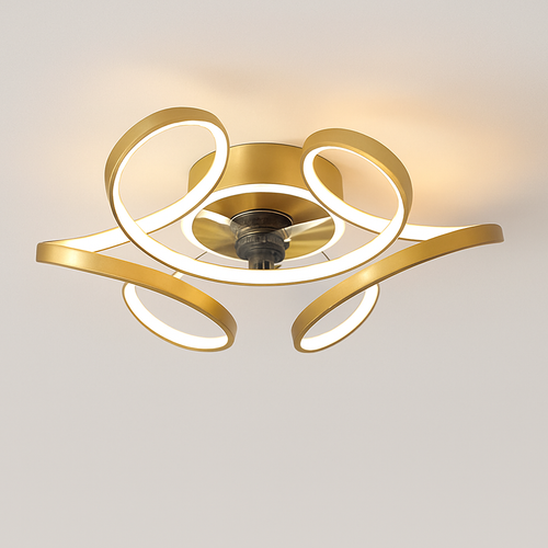 ventilateur de plafond led artpad avec lumière et télécommande - vue 15 sur 15