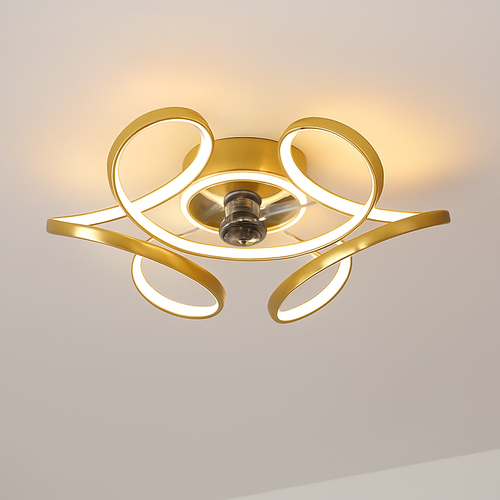 ventilateur de plafond led artpad avec lumière et télécommande - vue 16 sur 15