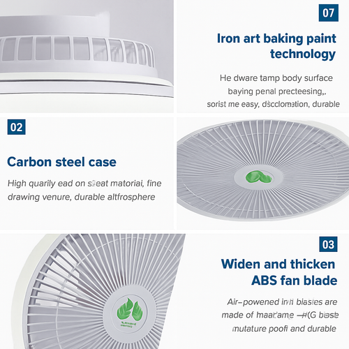 ventilateur de plafond led invisible avec télécommande moderne - vue 8 sur 8