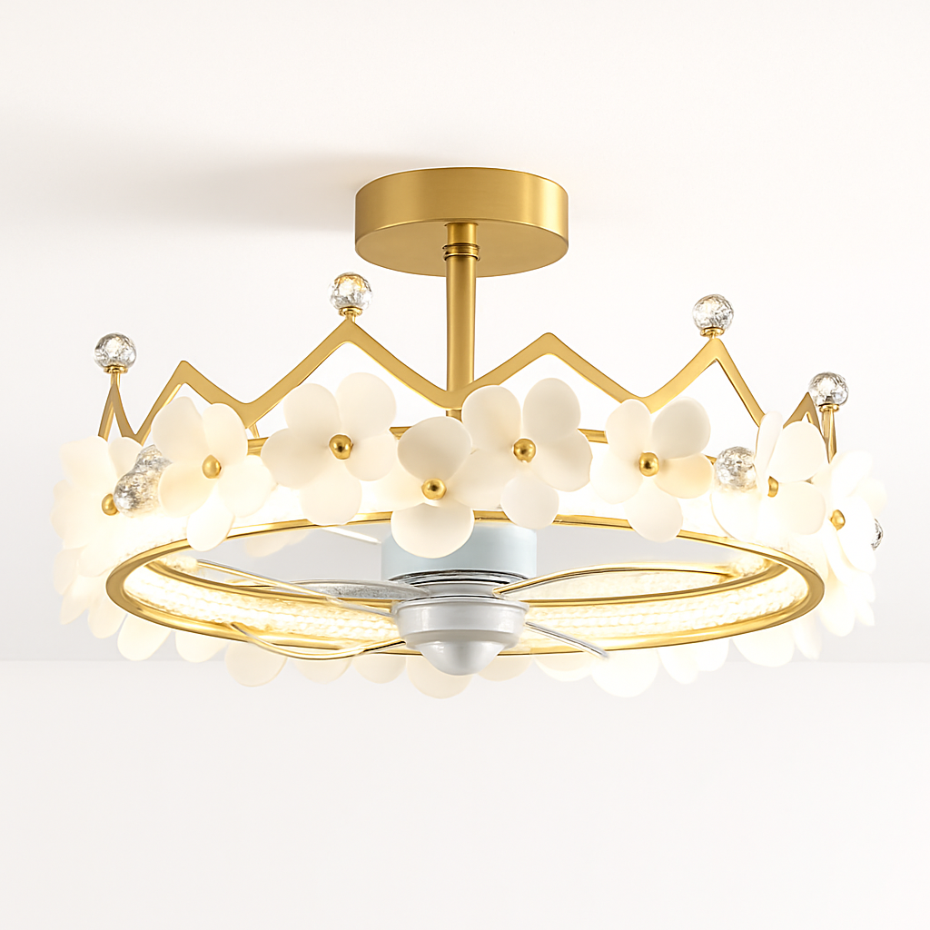 ventilateur de plafond led moderne avec télécommande et éclairage décoratif