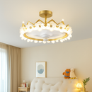 ventilateur de plafond led moderne avec télécommande et éclairage décoratif