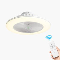 ventilateur de plafond led moderne avec télécommande et lustre