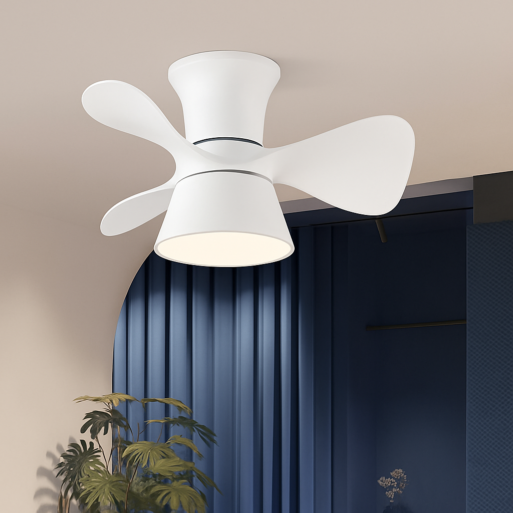 ventilateur de plafond lumineux avec télécommande et 6 vitesses - vue 3 sur 12