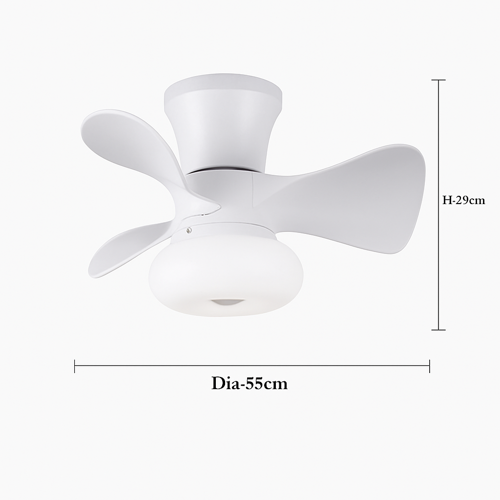 ventilateur de plafond lumineux avec télécommande et 6 vitesses - vue 12 sur 12