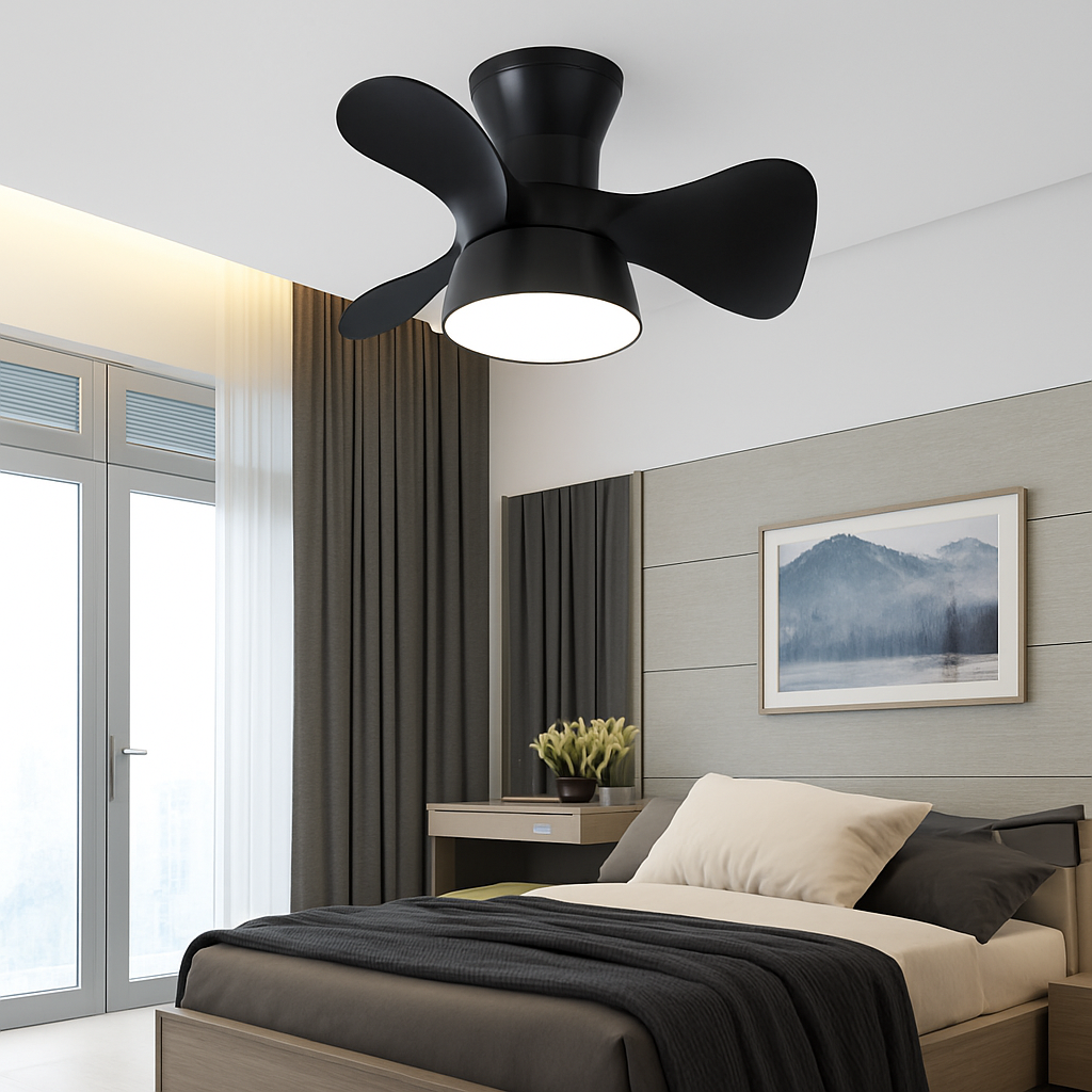 ventilateur de plafond lumineux avec télécommande et 6 vitesses - vue 5 sur 12