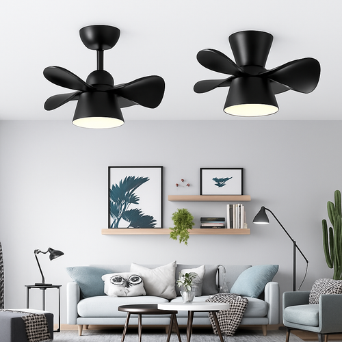 ventilateur de plafond lumineux avec télécommande et 6 vitesses - vue 7 sur 12