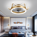 ventilateur de plafond minimaliste avec lumière cristal led télécommande