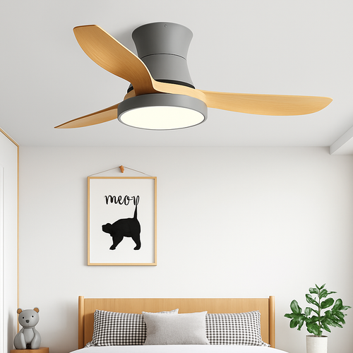 ventilateur de plafond moderne avec lumière design pour intérieur - vue 4 sur 14