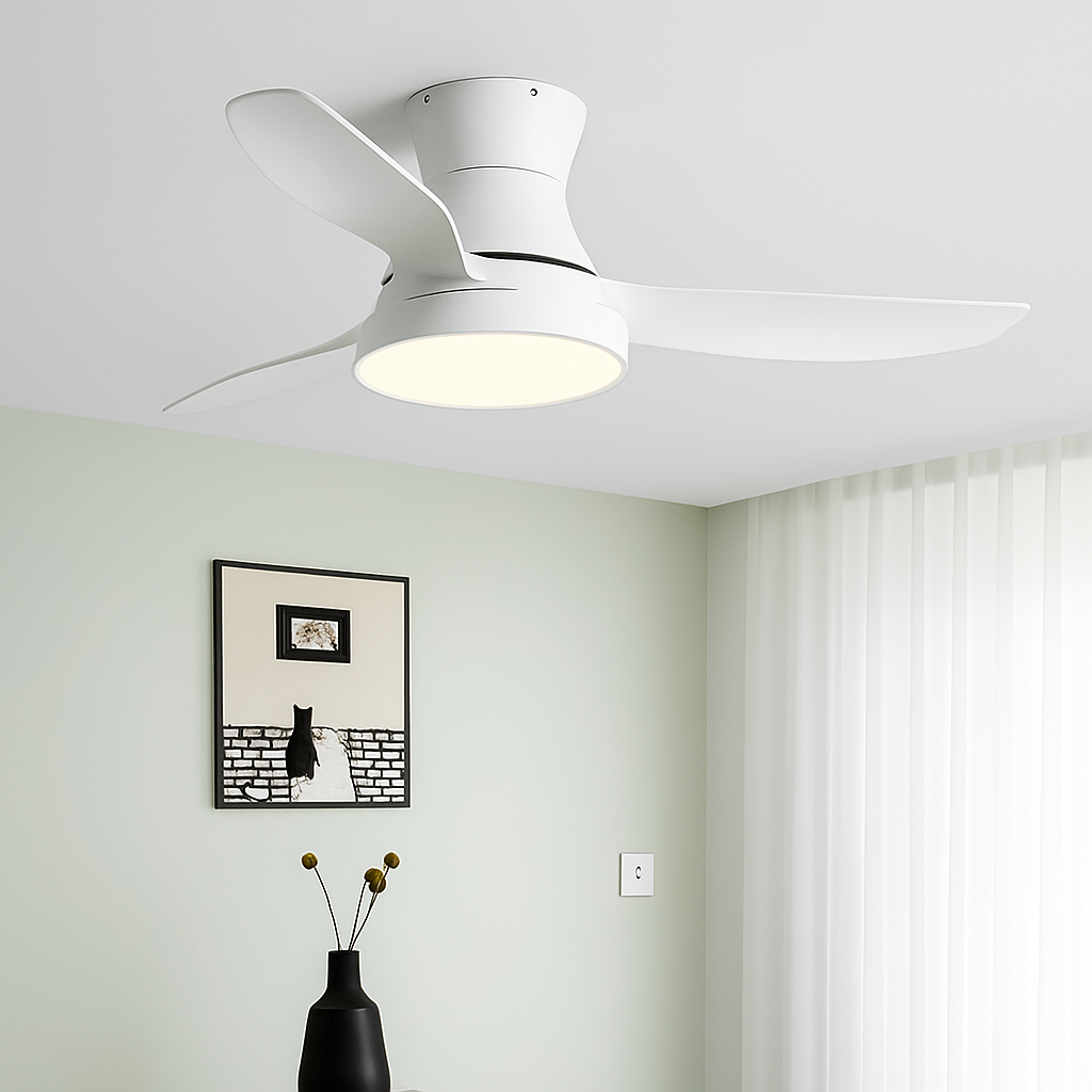 ventilateur de plafond moderne avec lumière design pour intérieur - vue 5 sur 14