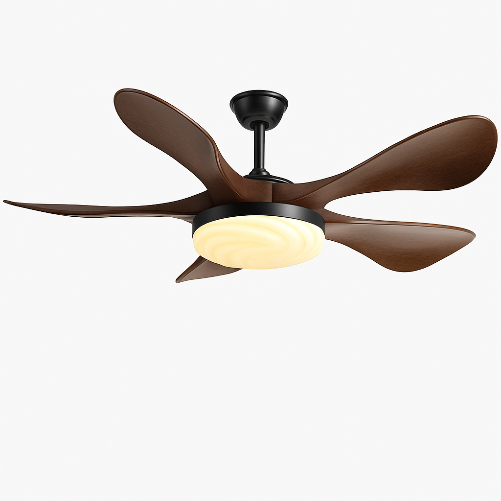 ventilateur de plafond moderne avec lumière et vents forts muet