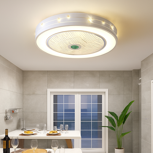 ventilateur de plafond moderne avec lumière led et télécommande - vue 11 sur 12