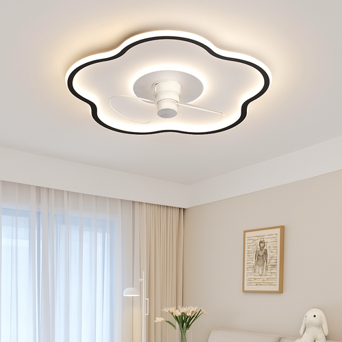 ventilateur de plafond moderne avec lumière led intégrée - vue 2 sur 6