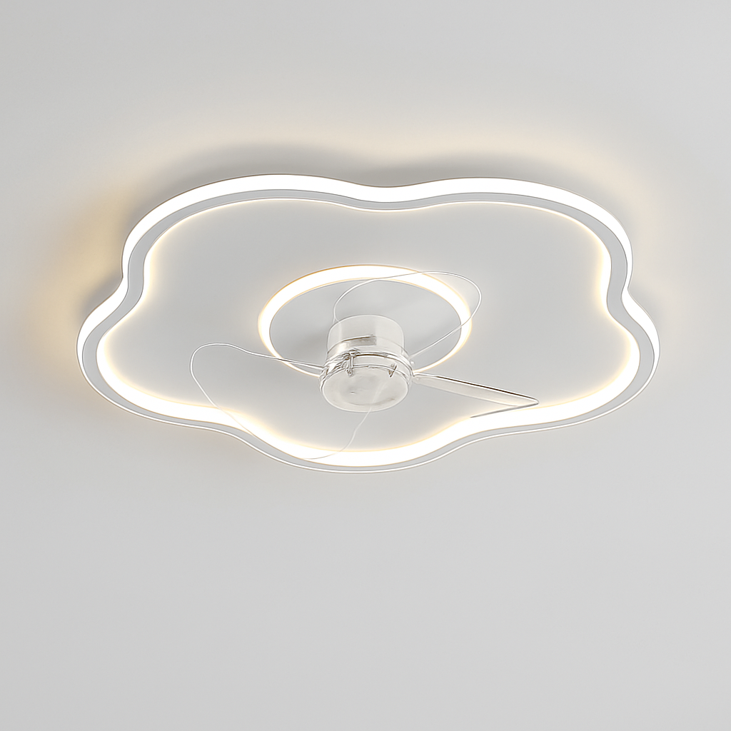 ventilateur de plafond moderne avec lumière led intégrée