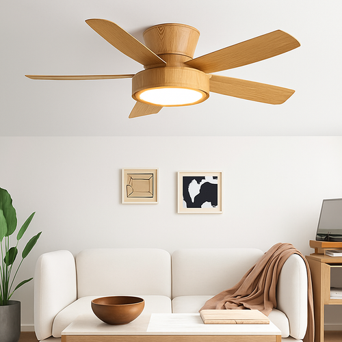 ventilateur de plafond moderne avec lumière pour l'été - vue 2 sur 9