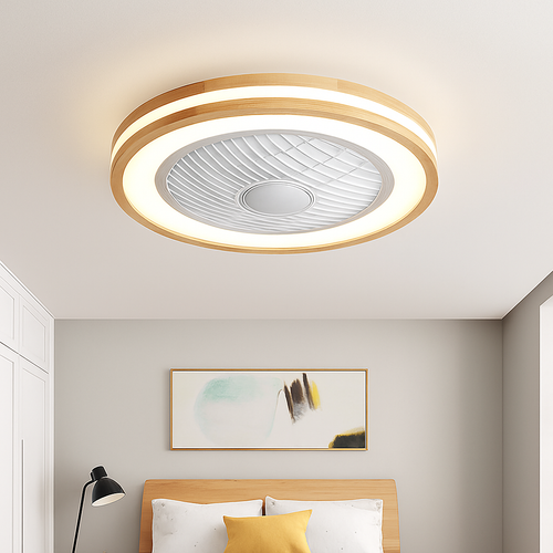 ventilateur de plafond moderne avec lumière télécommandé design élégant - vue 2 sur 10