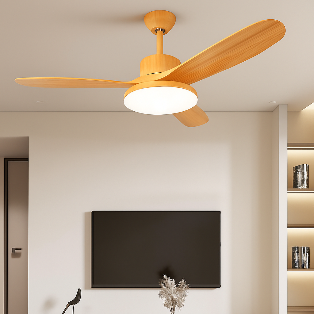 ventilateur de plafond moderne avec lumière télécommande et led modifiable