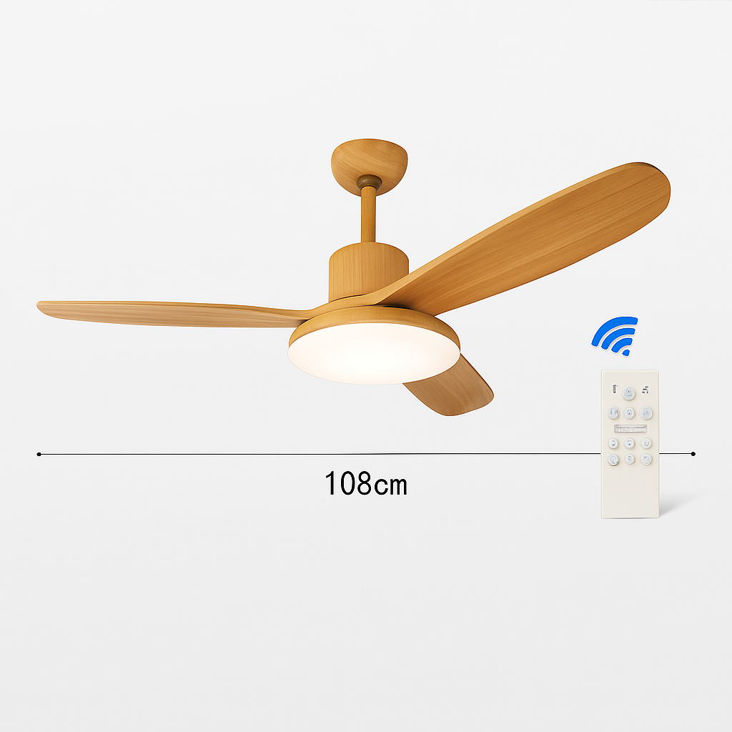 ventilateur de plafond moderne avec lumière télécommande et led modifiable