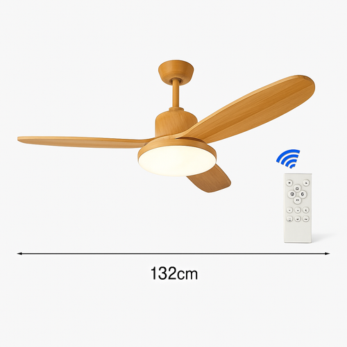 ventilateur de plafond moderne avec lumière télécommande et led modifiable - vue 11 sur 12