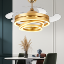 ventilateur de plafond moderne 	 avec lumières led télécommande rechargeable