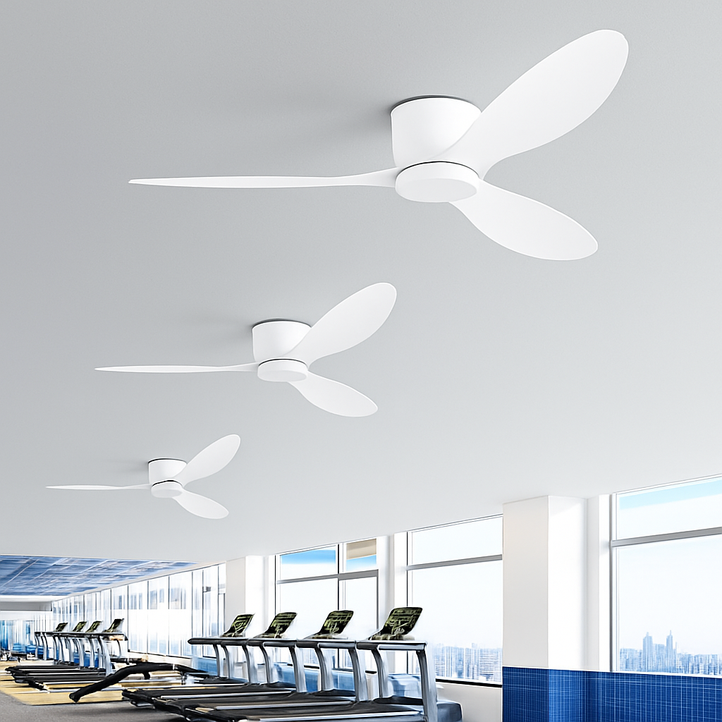 ventilateur de plafond moderne avec télécommande sans lumière - vue 5 sur 8